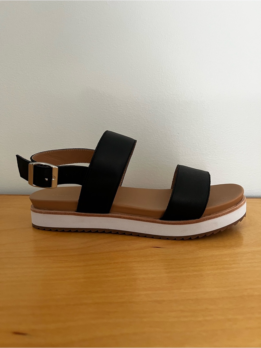 Quince Italian Leather Platform Sandals Size 8 NWOB - Picture 3 of 5